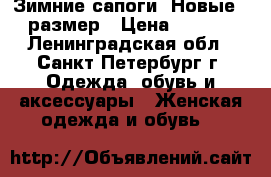 Зимние сапоги. Новые 39 размер › Цена ­ 2 000 - Ленинградская обл., Санкт-Петербург г. Одежда, обувь и аксессуары » Женская одежда и обувь   